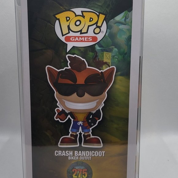 Crash Bandicoot Crash Bandicoot Biker Outfit Hot Topic Exclusive Funko Pop - Picture 4 of 10